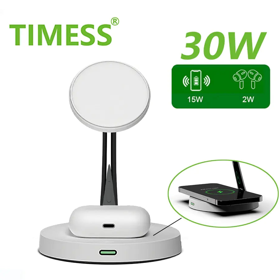 iPhone Magnetic Wireless Charger Station Dock Pi-Mart