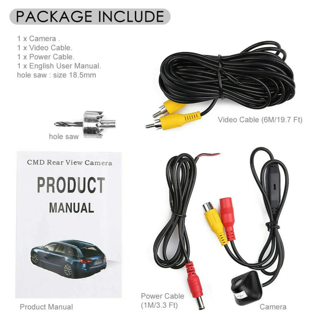 Car Rear View Reverse Camera Parking Backup Cam HD Night Vision Waterproof 170° Pi-Mart