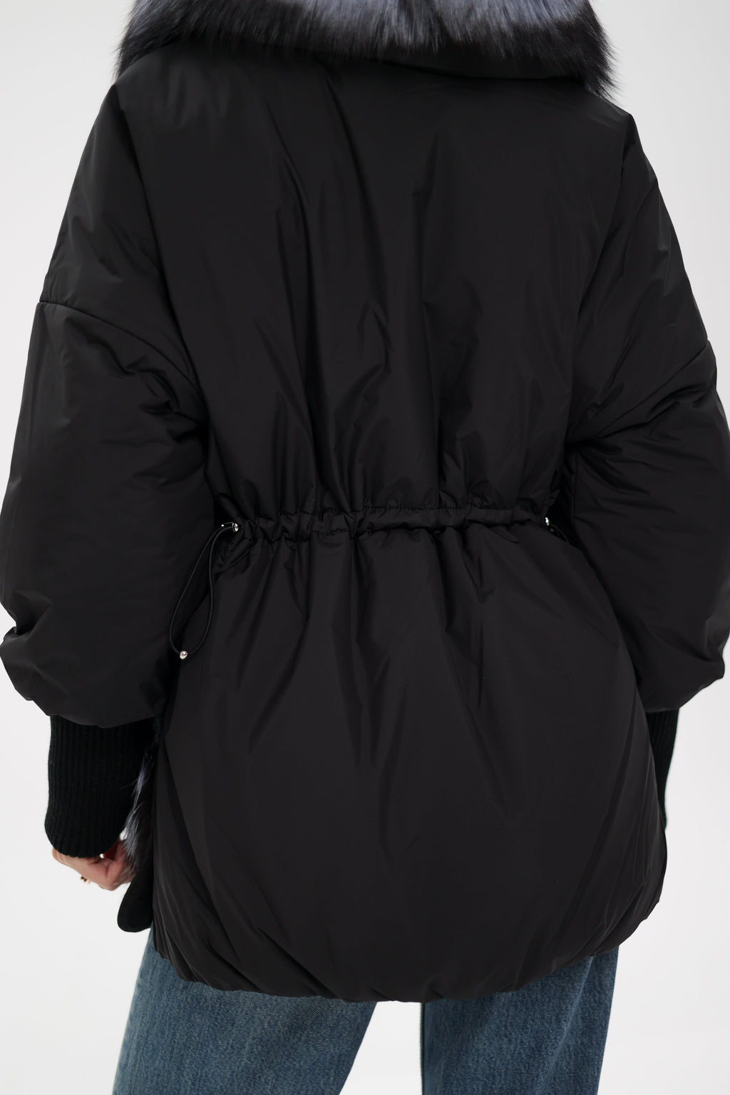 Genuine Silver Fox Down Fill Coat - SJB-DIAMOND ELITES