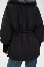 Genuine Silver Fox Down Fill Coat - SJB-DIAMOND ELITES