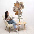 3D Germany Wooden Map Multicolor Enjoy The Wood