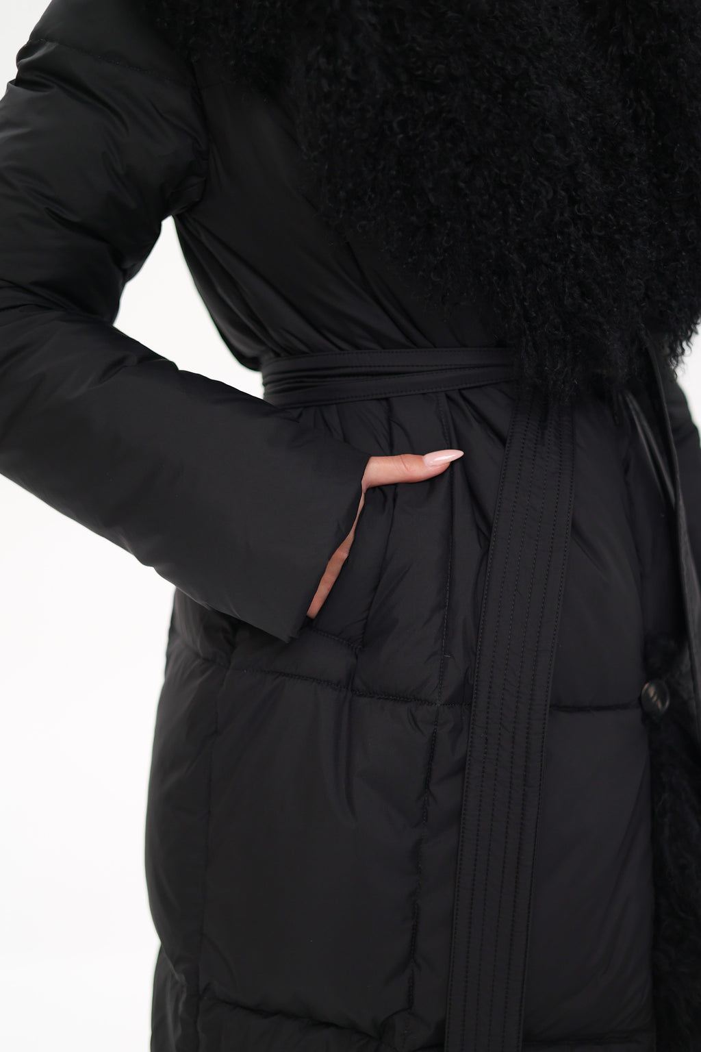 Genuine Lama Fur Premium Down Coat - SJB-DIAMOND ELITES