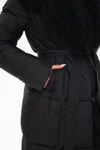 Genuine Lama Fur Premium Down Coat - SJB-DIAMOND ELITES