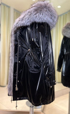 Genuine Silver Fox Fully Lined Hood Rabbit Insulated Parka Alaska® Outerwear Company