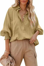 Spring And Autumn New Lapel Shirts Thin Mid Length Striped Casual Long - SJB-DIAMOND ELITES