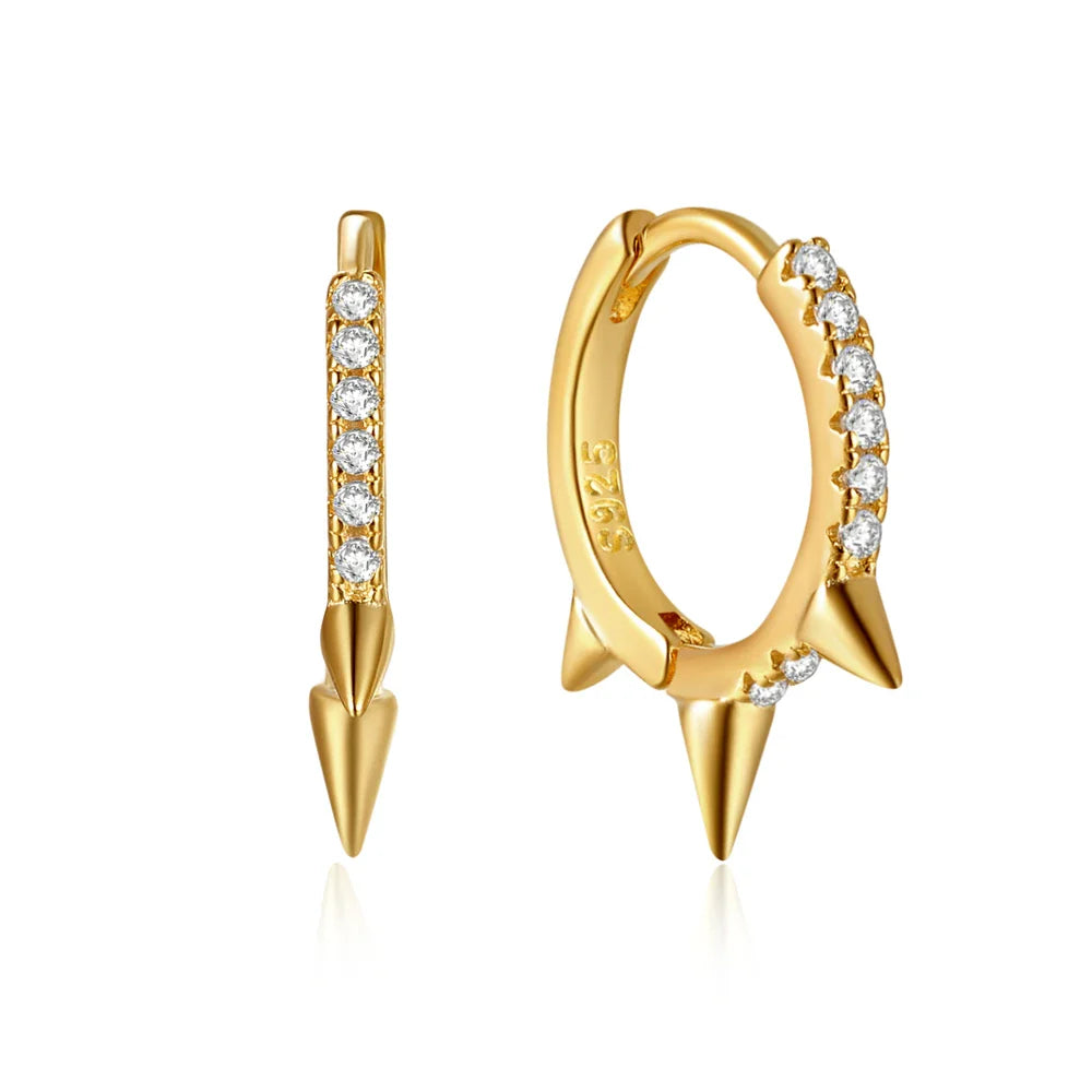 Color Zircon Earrings For Women 925 Sterling Silver Earrings Hoops Pendientes Plata Piercing Gold Jewelry - SJB-DIAMOND ELITES