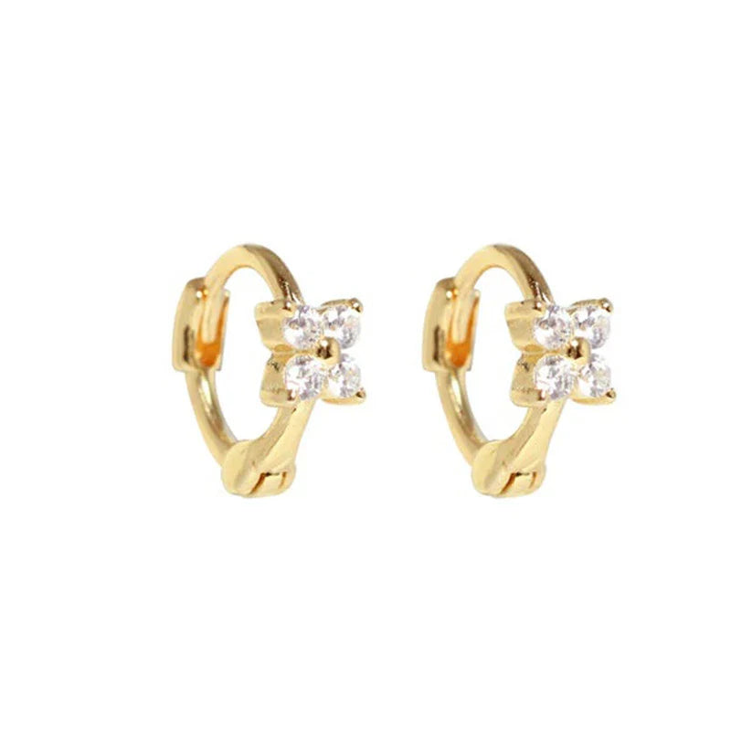 Color Zircon Earrings For Women 925 Sterling Silver Earrings Hoops Pendientes Plata Piercing Gold Jewelry - SJB-DIAMOND ELITES