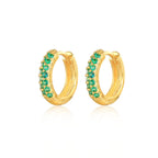 Color Zircon Earrings For Women 925 Sterling Silver Earrings Hoops Pendientes Plata Piercing Gold Jewelry - SJB-DIAMOND ELITES