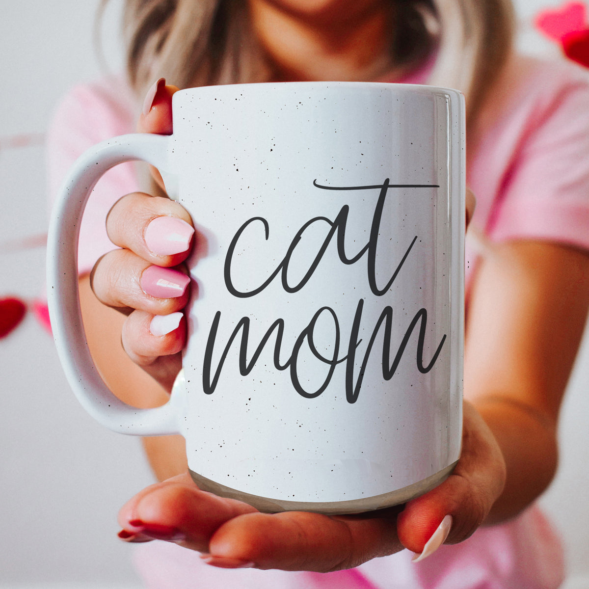 Cat Mom Mug 16oz Ceramic Coffee Cup Funny Cat Lover Gift Dishwasher Safe BandsCo Straps