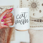 Cat Mom Mug 16oz Ceramic Coffee Cup Funny Cat Lover Gift Dishwasher Safe BandsCo Straps