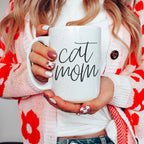 Cat Mom Mug 16oz Ceramic Coffee Cup Funny Cat Lover Gift Dishwasher Safe BandsCo Straps