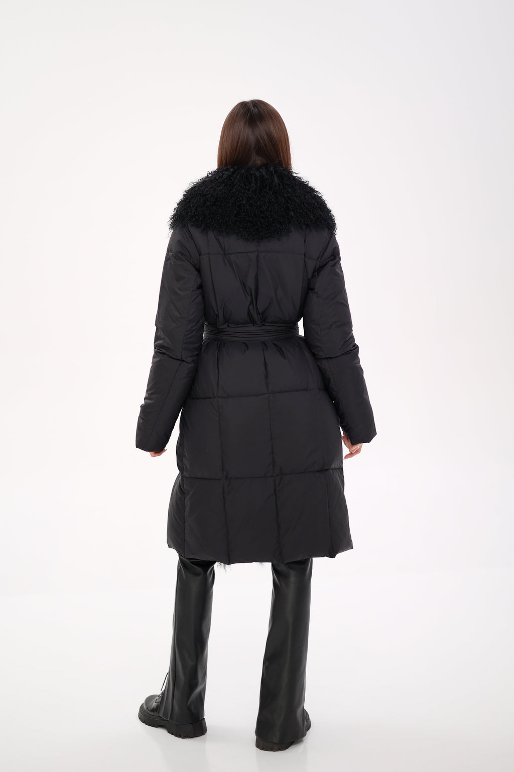 Genuine Lama Fur Premium Down Coat - SJB-DIAMOND ELITES