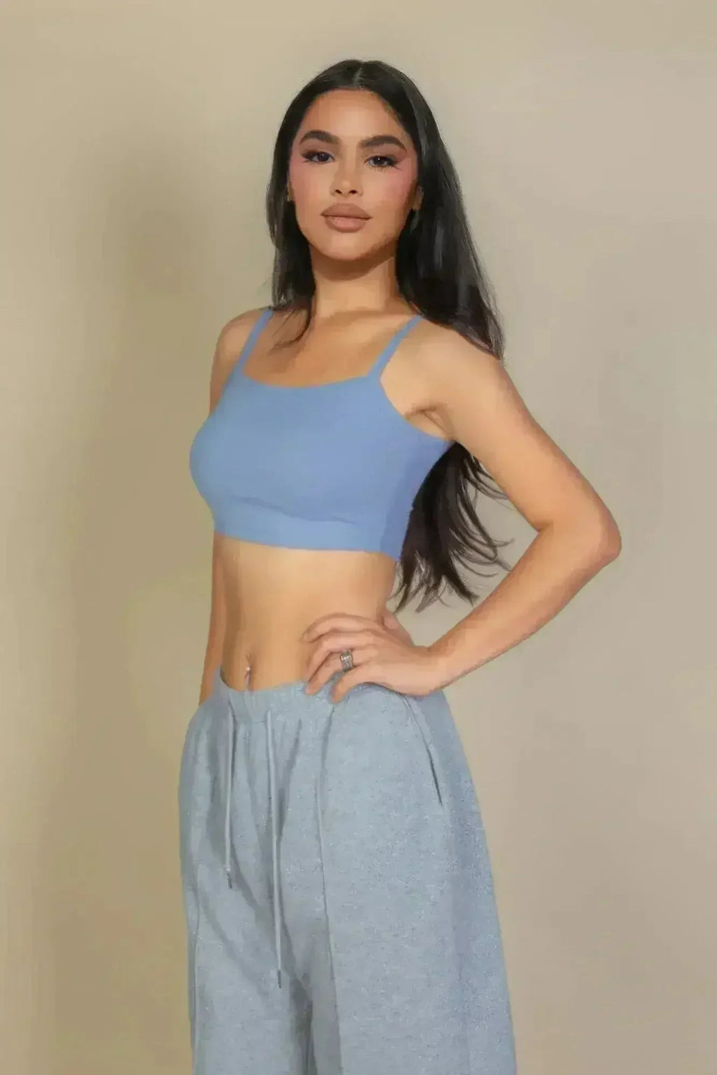 Ribbed Knit Cami Crop Top - SJB-DIAMOND ELITES