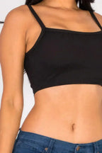 Ribbed Knit Cami Crop Top - SJB-DIAMOND ELITES