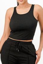 Ribbed Tank Top And Pant Set