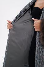 Genuine Polar Fox Fur Virgin Wool Wrap Coat - SJB-DIAMOND ELITES