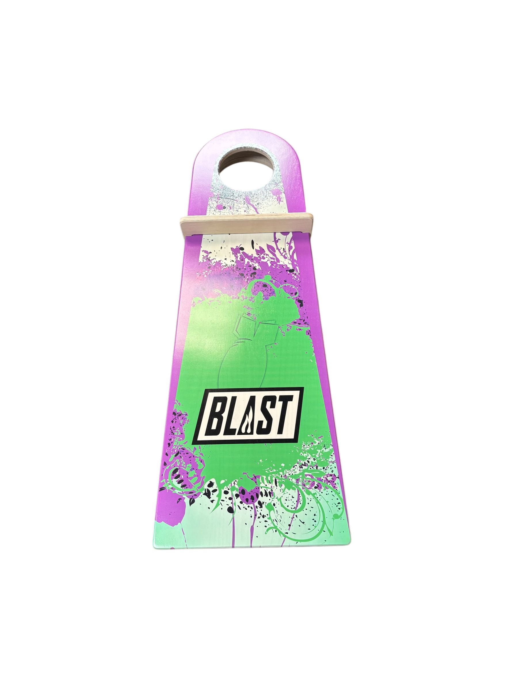 Trainer board with blocker blastcornhole