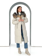 Alice Genuine Silver Fox Down Fill Coat - SJB-DIAMOND ELITES