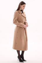 Camille Cashmere Blend Coat in Camel