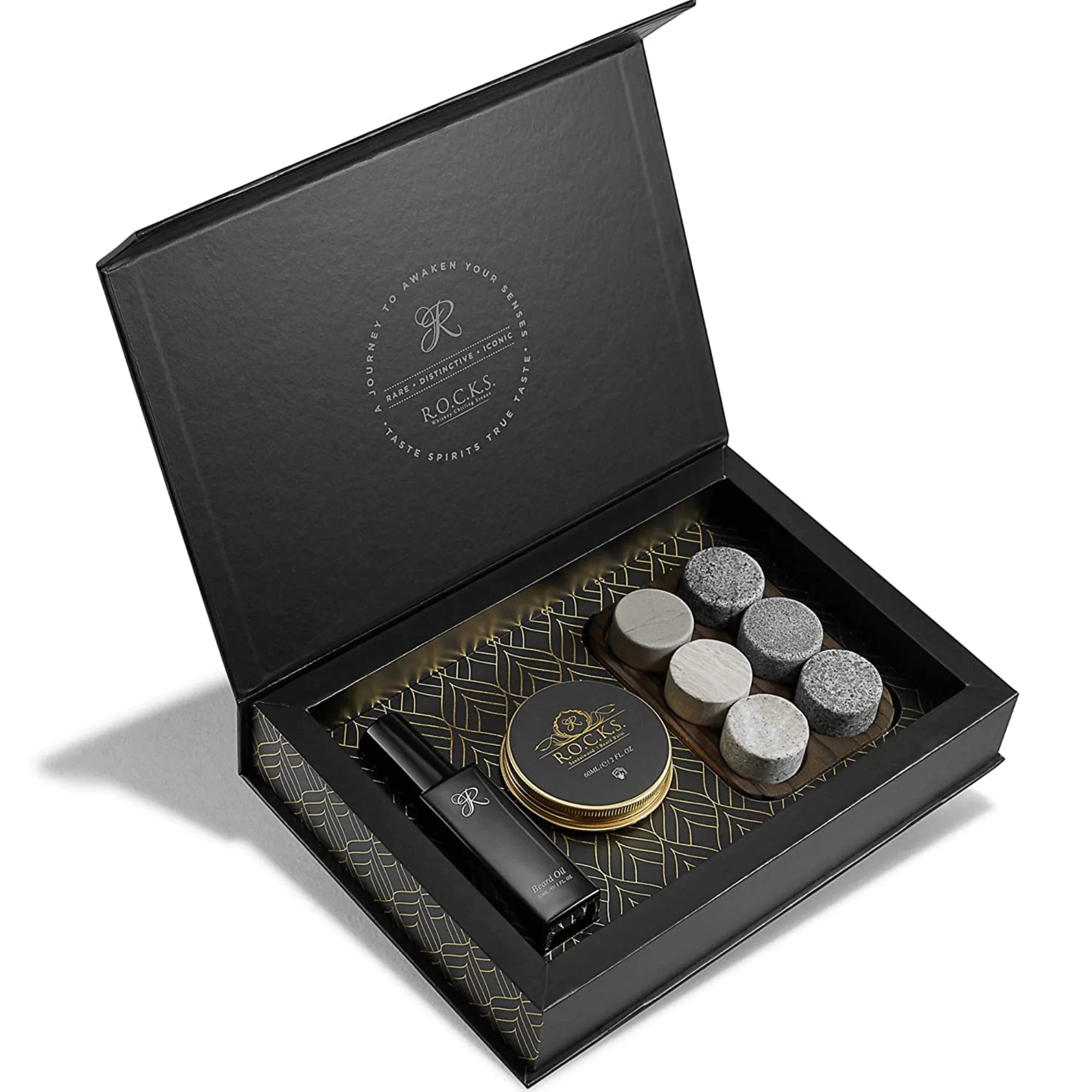 The Gentleman's Essentials - Whiskey Stones & Grooming Kit Gift Set Pi-Mart