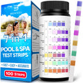7 in 1 Pool and Spa Test Strips Kit 100 Accurate Test Strips for Spa, Swimming Pool and Hot Tubs - Fantastic for Homes or Commercial Use -  PH Water