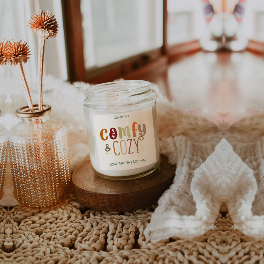 Pumpkin Spice Soy Candle 9oz Jar, Vanilla Whipped Cream Cinnamon BandsCo Straps