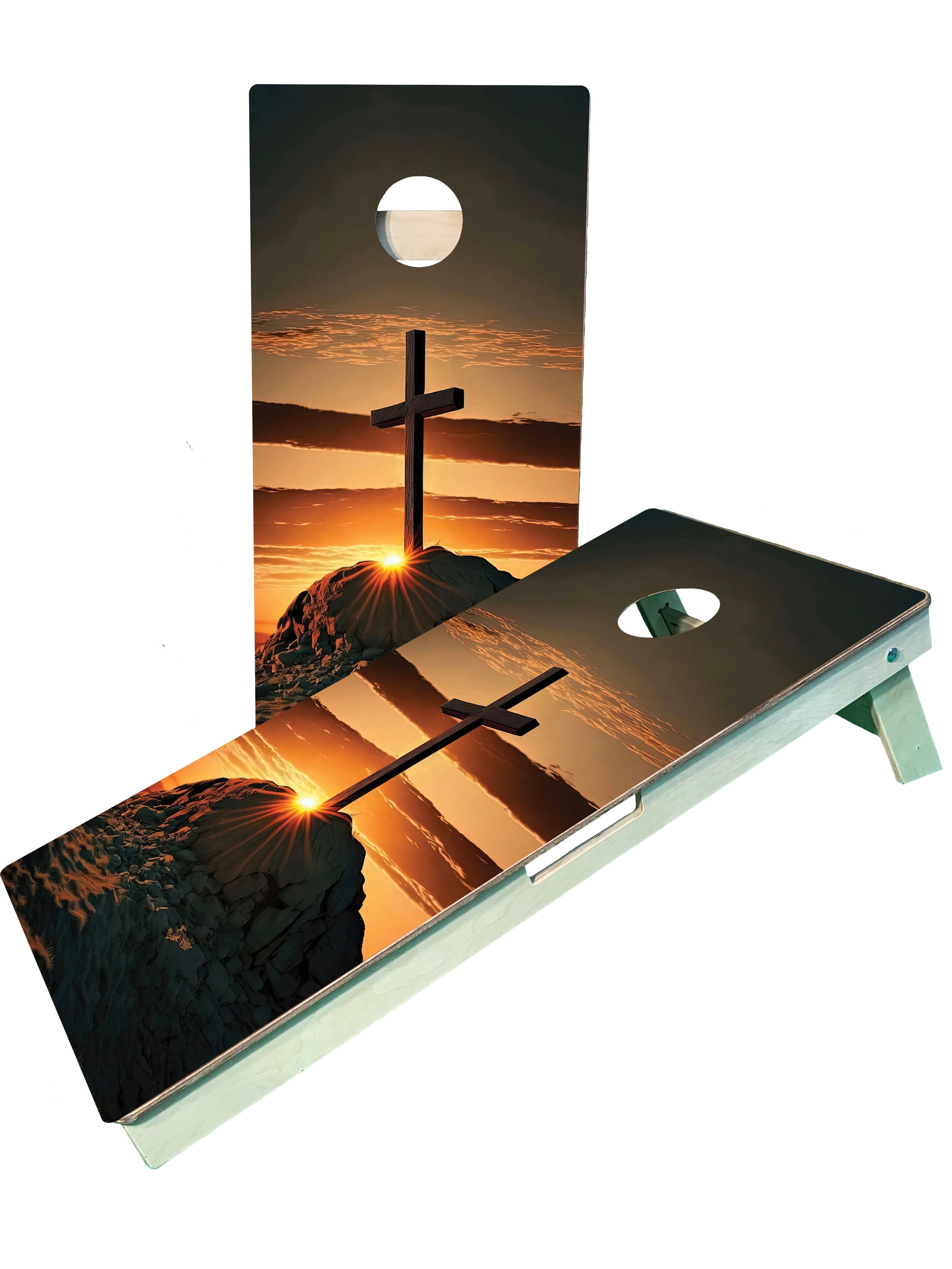 Cross Jesus Cornhole Boards - SJB-DIAMOND ELITES