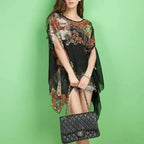 Peony Floral Top - Batwing Chiffon Blouse | Femstylo - SJB-DIAMOND ELITES