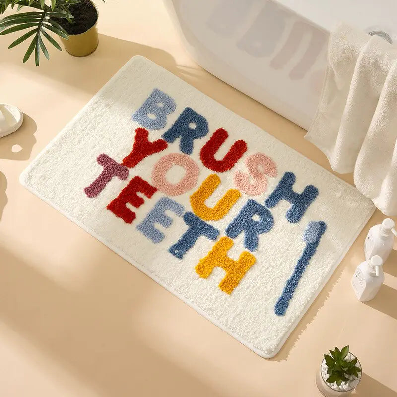 Inyahome Bathroom Rugs Non-Slip Bath Mat Luxury Soft Absorbent Plush Microfiber Bath mats for Bathroom Carpet for Tub Shower Pi-Mart