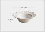 Creative Baroque European Tableware Set (Dinner Plates & Bowls)