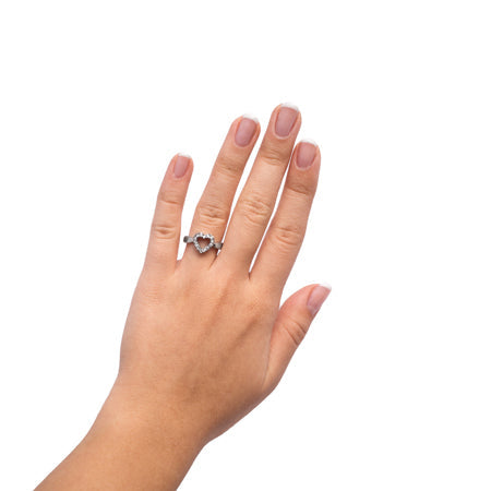 CZ Open Heart Ring KingdomWear