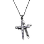 CZ Twin Cross Necklace KingdomWear