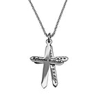 CZ Twin Cross Necklace KingdomWear