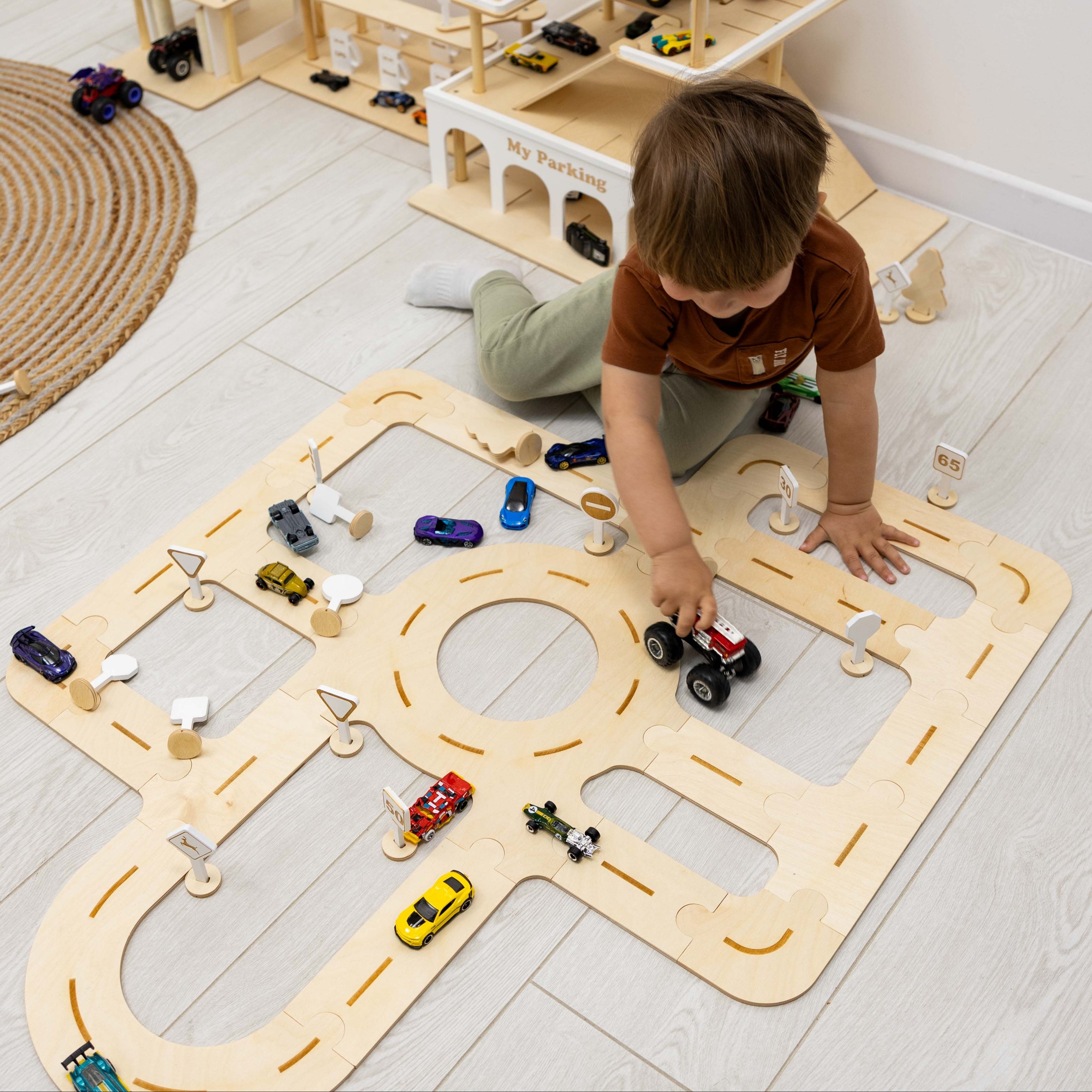 Wooden Car Track Toy - SJB-DIAMOND ELITES