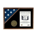 Corner Flag Case for 3' x 5' Flag, Display flag box. The Military Gift Store