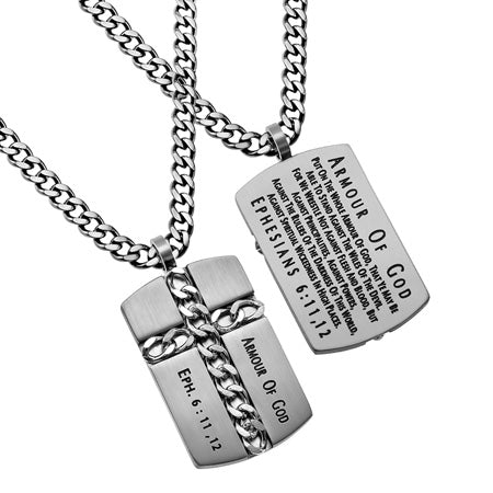 Silver Chain Cross Necklace KingdomWear