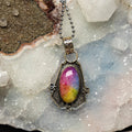 Chakra Dyed Quartz On 925 Silver Pendant - SJB-DIAMOND ELITES