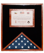 Large Military Memorial Flag, Medal Display Case. The Military Gift Store