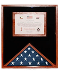 Flag Display Case, Cherry 3'x5' flag case The Military Gift Store