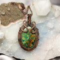 Chrysocolla Wire Wrap Crystal Pendant - SJB-DIAMOND ELITES