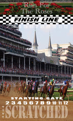 XL 18x30 Brown Striped Track Horse Race Party Game - New Heavy Duty Metal Horse Numbered 2-12 - SJB-DIAMOND ELITES