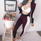 2019 Color Block Casual Sportswear Set for Fall/Winter Pi-Mart