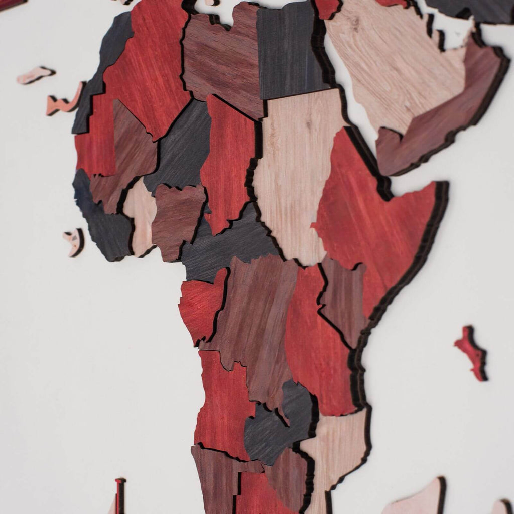 3D Wooden World Map Cliff Enjoy The Wood