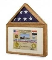 Large 3x5 Flag and Military Medals Display Case Cabinet The Military Gift Store