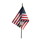 Coast Guard Veteran Grave Marker With 30 Inch Tall American Cemetery Flag, Officially Licensed Military Seal. The Military Gift Store