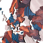 3D Wooden World Map Dune - SJB-DIAMOND ELITES