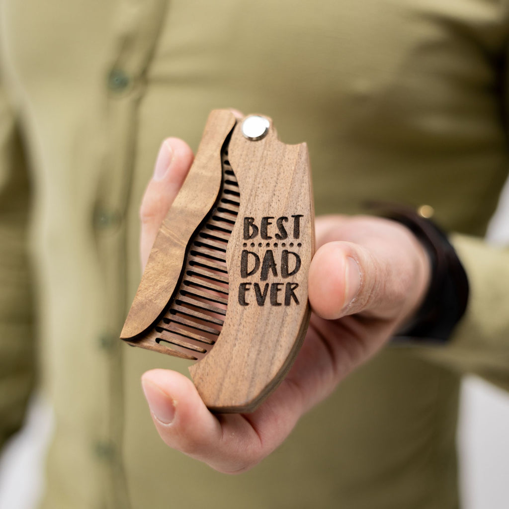 Wooden Beard Comb – Best Dad Ever - SJB-DIAMOND ELITES