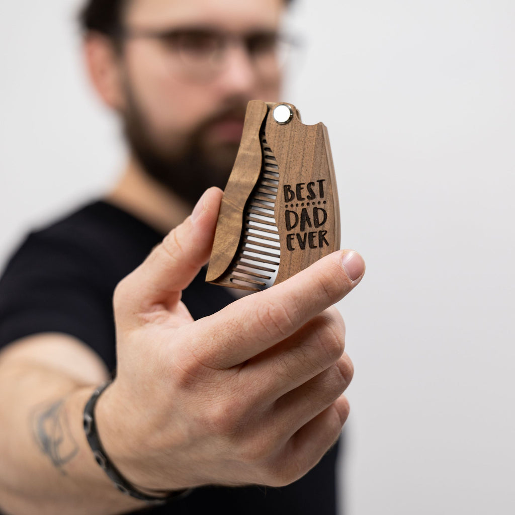 Wooden Beard Comb – Best Dad Ever - SJB-DIAMOND ELITES