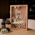 Wine Cork Box – But First, Wine - SJB-DIAMOND ELITES