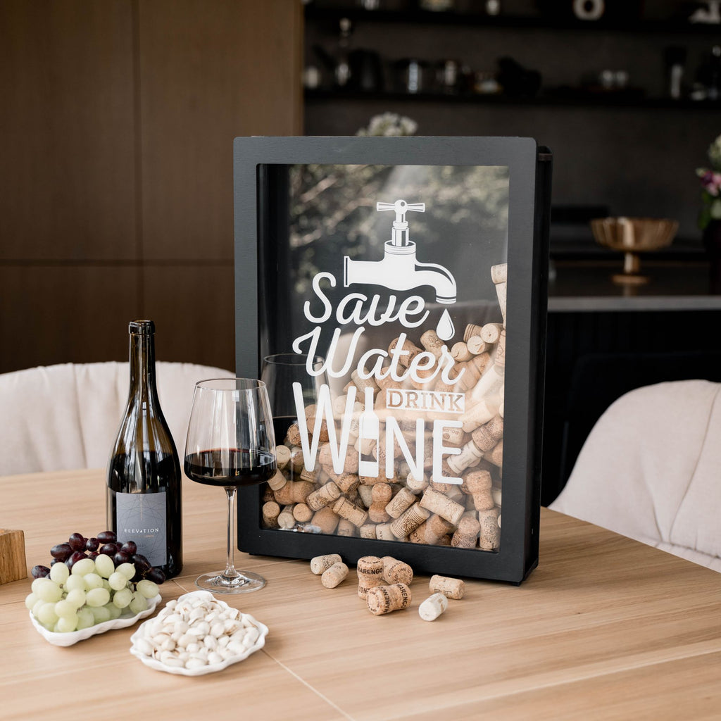 Wine Cork Box – Save Water, Drink Wine - SJB-DIAMOND ELITES